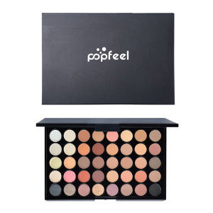 POPFEEL 40 Color Earth Tones &Rainbow Shades Eyeshadow Palette -Long-Lasting Highly Pigmented Smooth Matte and Shimmer Finish