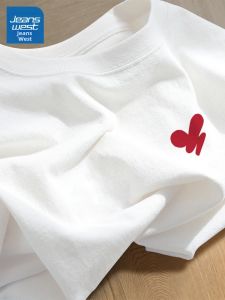 Jeanswest | Cotton White Short Sleeve Plus Size Womens Top
