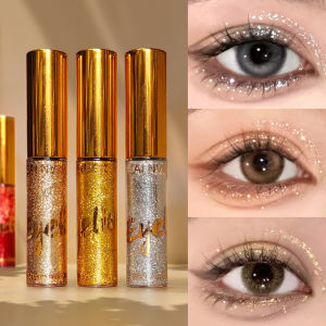 Shiny Sparkling Silver Eyeliner Liquid Pen Eyeshadow Stage Makeup Flashy Glitter Childrens Day Eye Makeup Waterproof Long-lasting