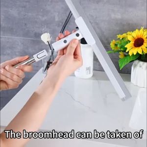 ไม้กวาดวิเศษปัดน้ำฝนในห้องน้ำ พร้อมมีดโกนซิลิโคน ใช้งานง่ายห้องน้ําขี้เกียจกวาดเครื่องมือ HE0107