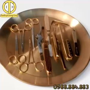 Bộ dụng cụ phẫu thuật thẩm mỹ Mũi mạ vàng Gemany TẶNG KHAY VÀNG khi mua trọn bộ 10 đến 12 món