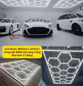 Đèn LED tổ ong lục giác siêu sáng 800W kích thước 484cm x 243cm trang trí GARAGE MS1003 Ngọc Thắng