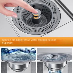 US EU Kitchen Sink Drain Strainer Bounce Core Plug Stainless Steel Filter Screen for Sink Drain Kitchen Drain Plug Filter Screen