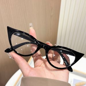 1pc European and American retro womens cat eye frame glasses anti blue light watching TV mobile phone protection for vision