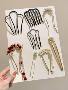 Tóc Đuôi Ngựa Bốn Răng Hình Chữ U Phụ Kiện Tóc Thời Trang Tóc Đuôi Ngựa Dài Phụ Kiện Tóc Trang Trí