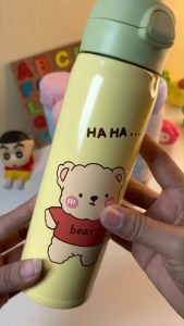 กระบอกน้ำ แก้วเก็บอุณหภูมิ 480ML สแตนเลส 304 ลายการ์ตูน สำหรับเด็ก แม้ว่าน้ำใจให้อยู่ในตัว