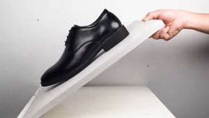 Brand WHITBY (3 Days Delivery) COD Mens Formal Casual Lace-up Shoes Leather Shoes Men Business Lace-up PU