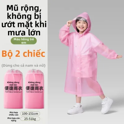 Áo Mưa Toàn Thân Đai Rộng Có Nón Dày