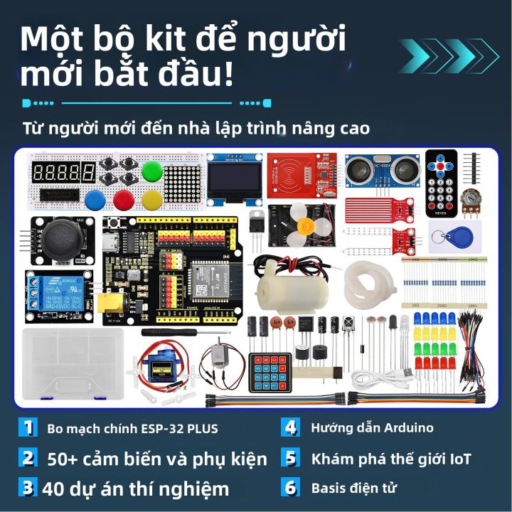 Bộ Kit Học Tập IOT Keyestudio ESP-32 - 40 Dự Án Hướng Dẫn Arduino ESP32 ...