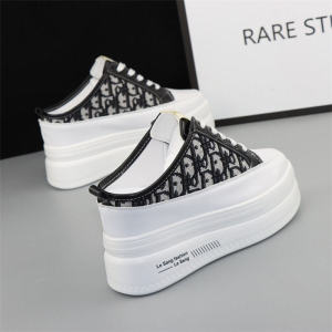 Womens Slip-On Platform Sandals Spring 2022 High Heel Increase 10cm Easy Wear No Back Heel Lazy Shoes Half Slippers