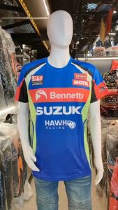 เสื้อยืดแขนสั้น SUZUKI JT-546 เนื้อผ้าโพลีเอสเตอร์ มีประสิทธิภาพในการซับเหงื่อสูง แห้งเร็ว ใส่สบาย *สินค้าในประเทศ 1-3 วันถึง