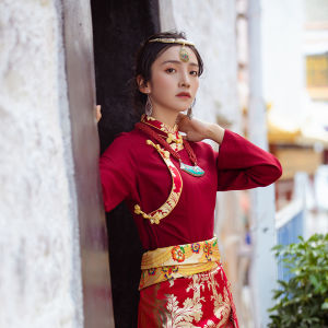 Tibetan Style Womens Halter Neck Mini Skirt Travel Photography Shirt Set New Arrival Summer 2022 Polyester Material