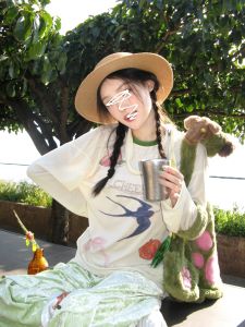 Early Spring Korean Style Dopaamine White Thin Sun Protection Cover up Women Summer Loose Versatile Long Sleeve T Shirt Top