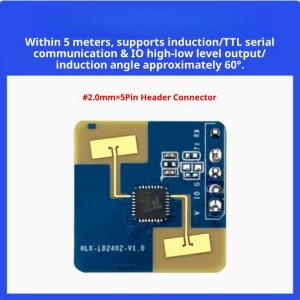 HLK-LD2402 Millimeter Wave Radar Human Presence Module 24G GPIO & UART Interfaces Sensor 1/2Pcs