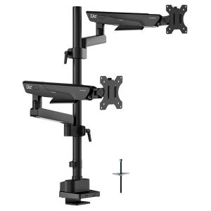 HumaneX | Dual Monitor Mount with 3/4 Screen Support