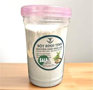 Bột Bình Tinh nguyên chất nhà làm (bột củ dong)hộp 500g dùng làm bánh nước giải nhiệt-BigLove
