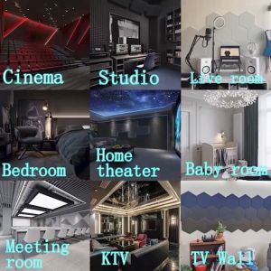 12/36PCS 30*30*1cm Acoustic Foam Panels-Sound Proof Foam PanelsFireproof&High Density Soundproof Foam Panels Work for WallSoundproofing Wedges for Studio & Office Decreasing Noise and Echoes sound proofing foam wall