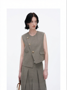 Irregular Design Sleeveless Vest Set