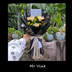 MR VISIT / Buket Bunga Mr Visit / Buket Bunga Wisuda / Buket Wisuda / Buket Kelulusan / Hadiah Ulang Tahun / Kado Pernikahan / Buket Bunga Murah / Buket Bunga Kekinian / Buket Graduation Wisuda