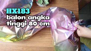 HX183 Balon Foil Angka Nomor Happy Birthday Numeric Balloon 32 inch 80 cm