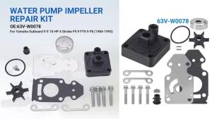 Bộ Dụng Cụ Sửa Chữa Máy Bơm Nước Động Cơ Ngoài Borda Yamaha Parsun Hidea 2/4 Thì 9.9HP 15HP 63V-W0078-00 Phụ Tùng Thay Thế Mới 63V-44301