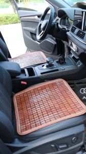 Tấm Lót Ghế Hạt Gỗ Hình Vuông Thảm Lót Ghế Bằng Trúc Cho Ghế Văn Phòng Ô Tô Có Hạt Bám Dính