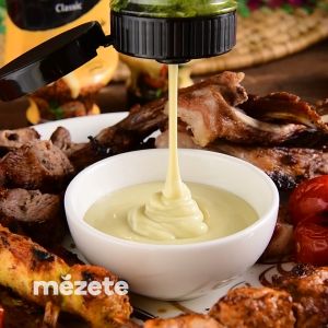 mezete Tahini Sauce Green Chili 315g (Halal Certified) Sesame Seed Dressing Plant Based