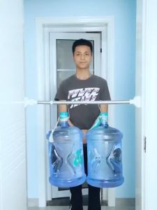 Extendable shower rod without drilling holes super strong load-bearing stainless steel clothes hanging rack