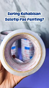 PER KARTON/144 PCS Selotip Super Clear 1 Inch 24mm x 90yard | Selotip Bening Ukuran 1inch 24mm x 90yard | Isolasi Tape Super Clear