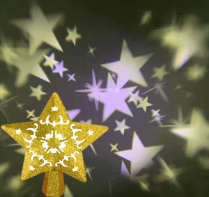 Hollow Christmas Tree Topper Lighted with 6 Projection ModesChristmas Tree Top LED Lights with Built-in Rotating Magic BallStar Snowflake Projection Light Christmas Party Home Shop New Year Decoration Home Shop Decor