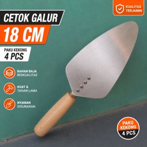 Cetok Semen Galur Asli 18cm Paku 4 | Sendok Semen Tukang Bangunan Kuat