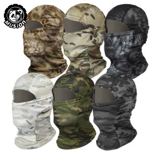 Musion Balaclava Breathable Mesh UV Protection Motorcycle Full Face Mask Balaclava Printed Riding Head Cover