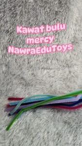 Kawat Bulu Mercy Warna Warni Isi 10 Pcs Pipe Cleaner