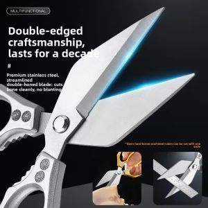 Kitchen Shears for Food / Stainless Steel Meat Cutting Scissors / BBQ Chicken Bone Scissors / Sharp Durable Household Strong Scissor