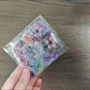 50 Miếng Dán Hoa Phong Cách Ink-Wash Trong Suốt PET Dán Trang Trí Cho Ốp Điện Thoại Sổ Tay Cốc Nước Đồ Trang Trí Thẩm Mỹ Cây Cảnh Đồ Chơi Trẻ Em