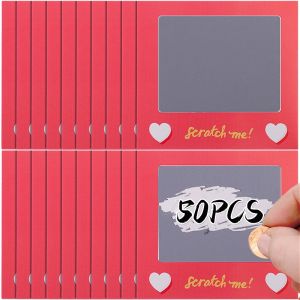 10pcs Scratch-off Cards Birthday Gift Love Coupons Anniversary DIY Gift Love Note Game Cards
