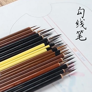 Bộ bút lông vẽ nét bút vẽ chi tiết nét nhỏ trong tranh thuỷ mặc tranh hoa điểu chất liệu lông sói cao cấp