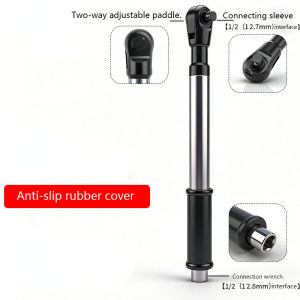 3 in 1 Ratchet Wrench 72 Tooth Offset Impact Extension Bar 1/2 Drive High Torque Auto Repair Hand Tool for Tight Space