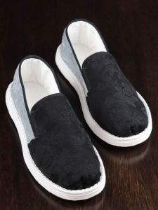 Country Farm Handmade Mens Cloth Shoes Comfortable Lightweight Breathable Casual Embroidered Patchwork Lazy Style Footwear