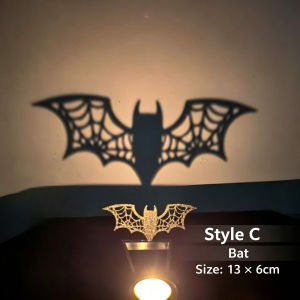 Halloween Metal Shadow Caster Spooky Monster Silhouette Tealight Holder Gothic Table Decor for Party Home Ornament