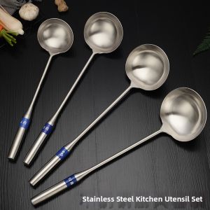 New Stainless Steel Long Handle Cooking Spoon