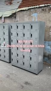 Tủ hồ sơ locker sắt 24 ngăn giá rẻ có chía khóa mỗi ô freeship tphcm bình dương
