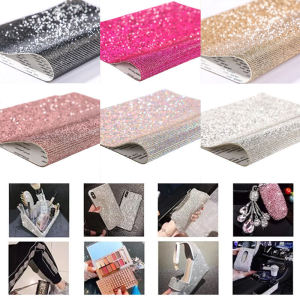 Self Adhesive Rhinestone Sticker Tape Sheet Trim Glitter Crystal Ribbon Gem Stickers for DIY Car Phone Shoes Decor