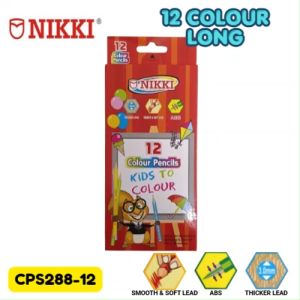 NIKKI Colour Pencil / Pensel Warna 12Colour Long (HEXAGON) (CPL288-12)