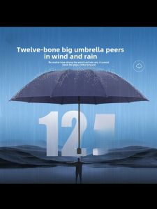 Kích Thước Lớn Gia Cố Dày Dặn Chắc Chắn Chống Bão Gấp Bằng Tay Ô Dù Nam Tấm Che Nắng Đôi Sử Dụng Ô Đi Mưa Có Thể Tùy Chỉnh