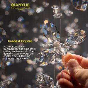 QIANYUE | Crystal Chandelier Round Light