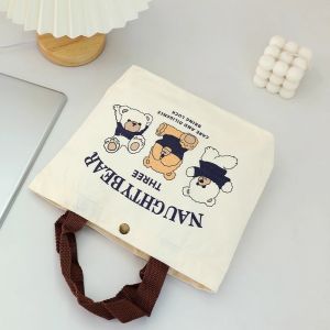 1/2Pcs Women Versatile Canvas Tote Bag Simple Handbag for Student Practical Lunch Bag for Office Staff Casual Daily Shopping Bag