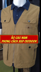 Áo phóng viên - áo gile lính cao cấp ARM-1114 (Xanh mực) (Áo form Âu)
