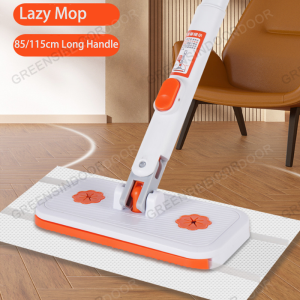 115cm Long-handle Tissue Clip Mop Lazy Mop With Automatic Cloth Clipping Reusable For Face Towels Mop