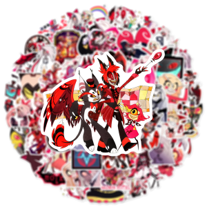 Bandai | 56 Chiếc Hazbin Khách Sạn Hoạt Hình Anime Graffiti Dán PVC Chống Thấm Nước Có Thể Tái Sử Dụng Đồ Chơi Dành Cho Trẻ Em Sử Dụng Hàng Ngày Scrapbooking Cho Tiệc
